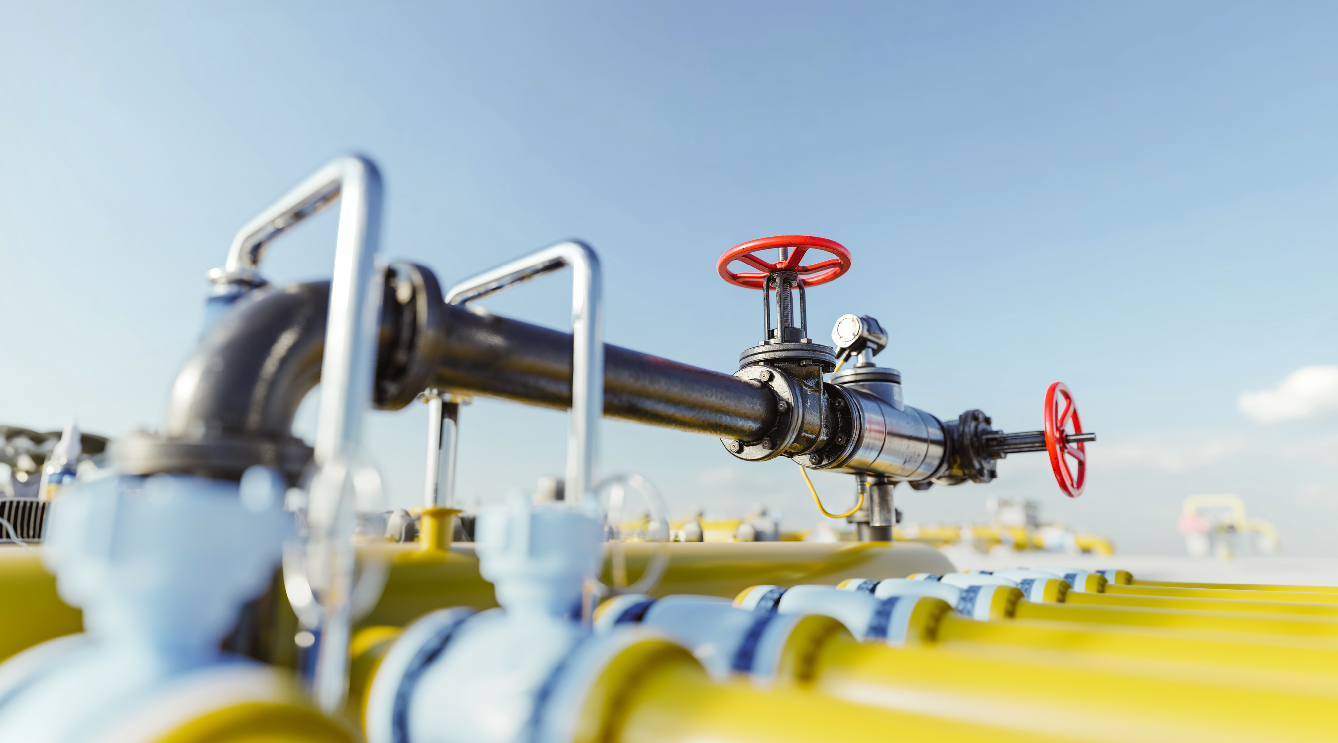 Gas Tap with Pipeline System at Natural Gas Station